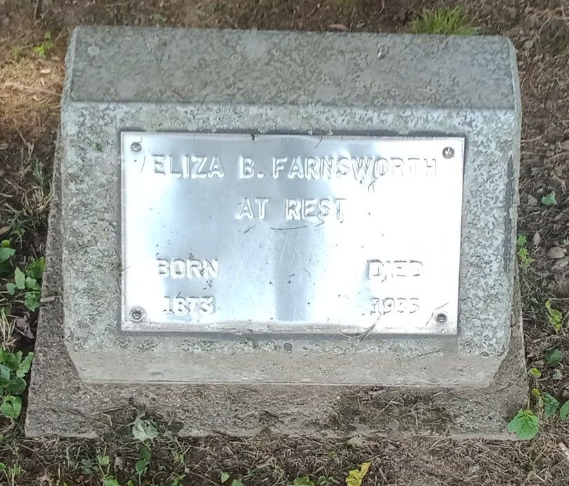 Eliza Bell Sutton Farnsworth tombstone