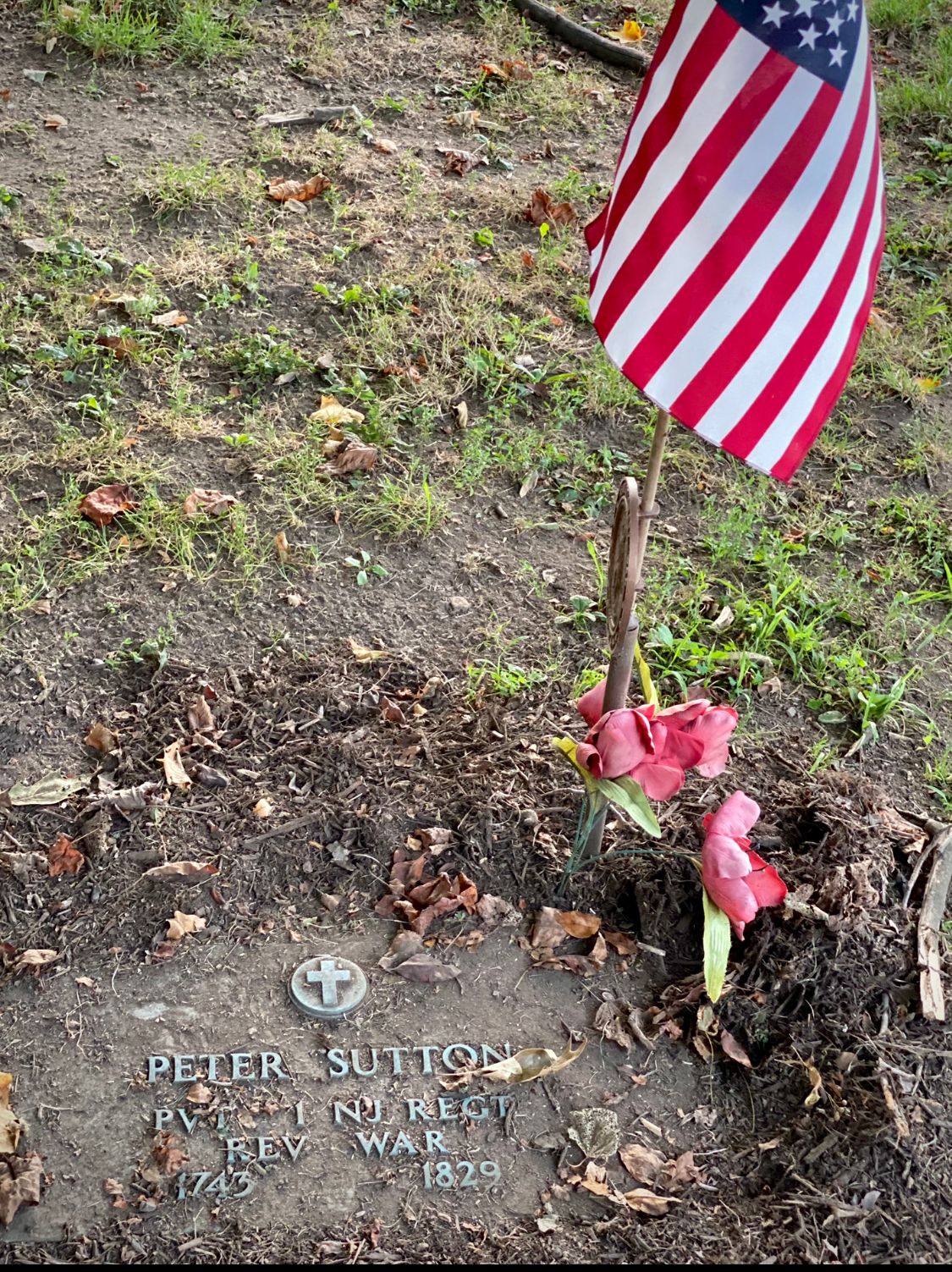 Peter Sutton's military tombstone