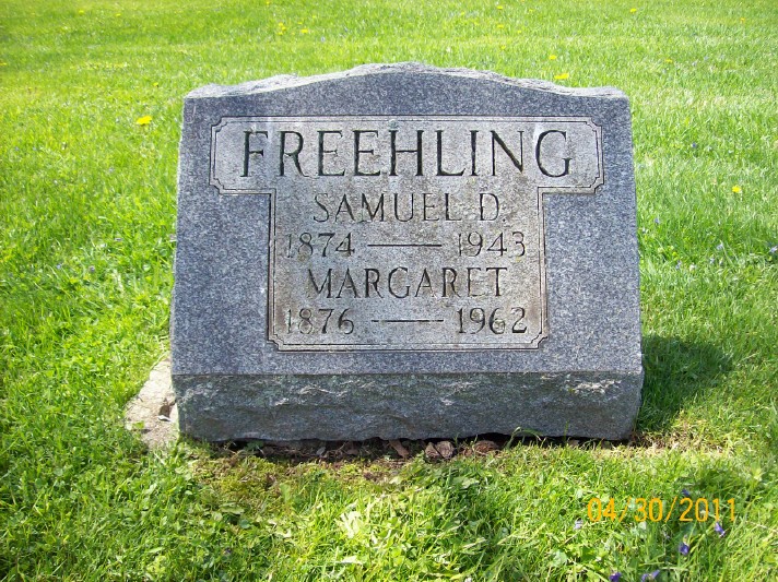 Maggie & Samuel Freehling tombstone